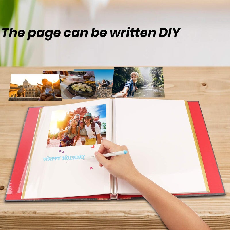 BBwill Photo Album Scrapbook, Our Adventure Book, DIY Handmade Album Scrapbook Movie Up Travel Scrapbook for Anniversary, Wedding, Travelling, Baby Shower, etc (Photo Album) - Image 5